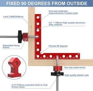 Pince d'angle à 90 degrés pour le travail du bois, en alliage d'aluminium, durable, de qualité industrielle, bloc de positionnement, outils à main, fixation, OEM ODM - Product Image 2