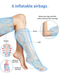 Masseur de pieds Machine électrique Compression d'air Masseur de jambes <span class=keywords><strong>Massage</strong></span> des pieds et des mollets pour soulager la douleur Gonflement Œdème avec poche - Product Image 3