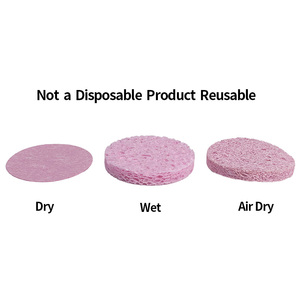 Éponge ronde en cellulose de pâte de bois pour le lavage du visage, éponge douce pour le nettoyage du visage et le démaquillage, pour les soins de la peau - Product Image 5