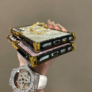 Funda de TPU con Efecto de Agua Brillante para S25 Edge S24 S23 S22 <span class=keywords><strong>S21</strong></span> Ultra, con Anillo de Soporte, Borde Recto, Resistente a Golpes - Product Image 6