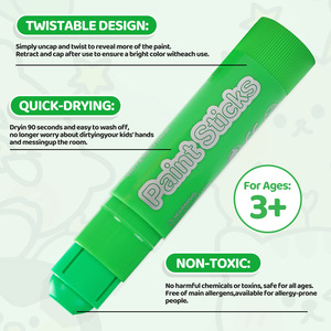 12 Colores, <span class=keywords><strong>Pintura</strong></span> en Barra de Óleo Sólido de Secado Rápido, Crayón Fluorescente, <span class=keywords><strong>Pintura</strong></span> Témpera, para Dibujar, Pintar, Graffiti, Manualidades, Material de Arte para Niños - Product Image 2