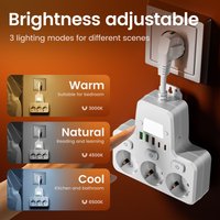 Enchufe Portátil Poroso con Cable Corto, Protección Contra Sobrecargas, USB 9 en 1