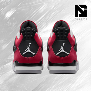 Air Jordan 4 Retro 'Toro Bravo' 2026 Rouge Noir Chaussures de basketball montantes en daim avec semelle extérieure en caoutchouc à lacets - Product Image 4