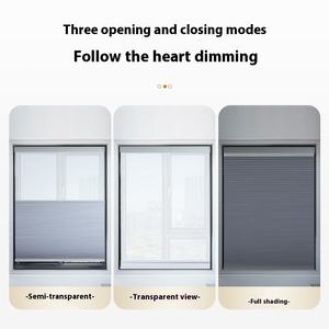 Cortinas modernas <span class=keywords><strong>de</strong></span> órgano con patrón Horizontal para oficina y Hotel, parasol <span class=keywords><strong>de</strong></span> día y noche, persianas eléctricas inteligentes tiradas a mano para persianas - Product Image 3