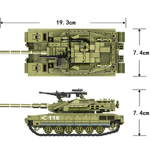 Woma Đồ Chơi C0116 OEM Odm 2ww Quân Đội Mô Hình Xe Tăng Lắp Ráp Sở Thích Trò Chơi Đồ Chơi Trung Quốc Xây Dựng Nhỏ Khối Xe Tăng Quân Đội - Product Image 5