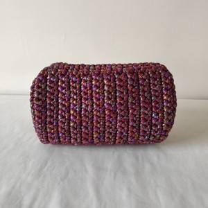 Bolso de mano de noche Yiwu Yingzi, de poliéster, tejido a mano, con rayas iridiscentes de tejido grueso, estilo urbano retro, <span class=keywords><strong>morado</strong></span> dorado, de nicho - Product Image 4