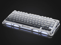 Teclado Mecánico Personalizado Gravastar Mercury K1, Teclado para Juegos RGB Tri-Modo, Inalámbrico, Retroiluminación RGB Intercambiable en Caliente