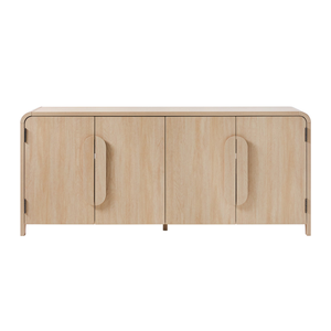 Buffet en bois d'inspiration antique intemporelle avec gravures artisanales détaillées et grande capacité de rangement pour la salle à manger - Product Image 3