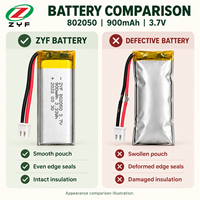 Batterie Lipo rechargeable OEM ODM de petite taille 3.7V 802050 900mAh 1000mAh pour traceur d'actifs, enregistreur de données et équipement IoT basse consommation