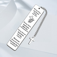 Komi New Edelstahl Religiöses Gebet Lesezeichen Quaste Anhänger Weihnachts geschenk zum Lesen von Liebhabern Englische Lesezeichen