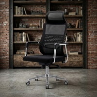 Chaises de bureau ergonomiques modernes en tissu maillé pivotantes avec soutien lombaire