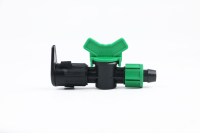 Konektor POM Irigasi Pertanian Selang Tetes Pipa Tetes Pipa PE 16mm 20mm 25mm Katup Plastik Mini