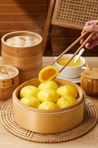 Panino al vapore ripieno di patate dolci viola stile Cantonese viola - Product Image 2