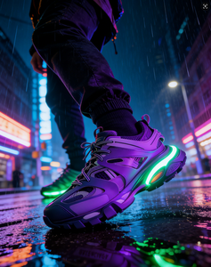 Zapatillas LED de Lujo con Plataforma, Diseño Chunky, Luces LED Recargables que Cambian de Color, Estilo Balenciaga - Product Image 1