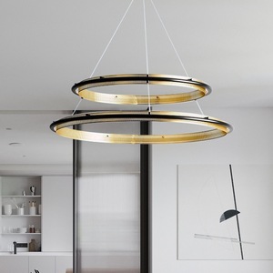 Postmodern Minimalist LED Aluminum Mesh Chandelier Grand Artistic Circle Pendant <b>Light</b> for Living Room <b>Dining</b> Room Bedroom - Product Image 5