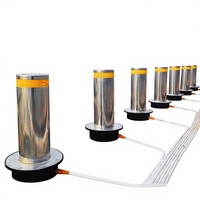 Barrière de sécurité télescopique hydraulique entièrement automatique à commande à distance pour la limitation de circulation scolaire/routière, avec poteau anti-collision