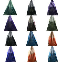 Nouveau design XXL – Hijab chaud en polyester et élasthanne tissé, orné de perles, motif pierre, pour femmes arabes et musulmanes