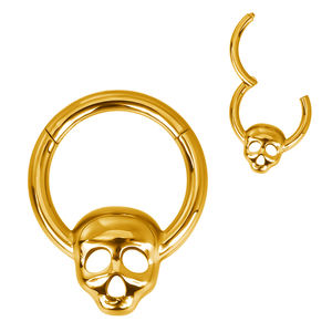 Gzn ห่วงส่วนของบานพับหัวกะโหลกไทเทเนียม gzn เจาะเครื่องประดับร่างกายแหวนจมูกทองขัดมัน F136ไทเทเนียมขายส่ง - Product Image 3