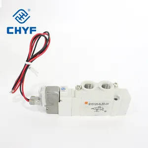 Pnömatik valf SY3120-5LZD-M5 SMC tipi selenoid vana 5/2 yollu 5/3 yollu endüstriyel hava solenoid vana SY3120