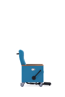 Fauteuil médical mobile réglable avec table latérale pliable et roulettes pour la récupération des patients et les soins infirmiers