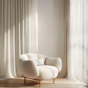 Hot <b>Sale</b> Classic Design Modern Fabric White Velvet Upholstery Leisure Single Sofa <b>Wing</b> Arm Lounge <b>Chair</b> <b>for</b> Living Room - Product Image 5