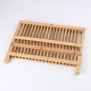 Bamboo Dish <b>Rack</b> Quick Dry Draining <b>Rack</b> For Kitchen Sink <b>Plate</b> Storage - Product Image 2