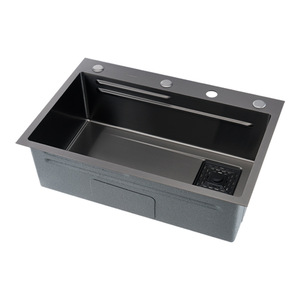 Unihopper Raindance <b>Sink</b> Single Bowl Stainless Steel Undermount Brushed Surface Waterfall <b>Kitchen</b> <b>Sink</b> - Product Image 3