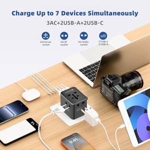 อะแดปเตอร์แปลงไฟสำหรับเดินทางต่างประเทศ Wontravel Custom Logo 17W 3AC ช่องเสียบปลั๊กไฟแบบสากล - Product Image 3