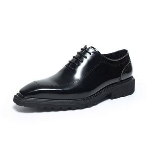 Nueva Llegada, Zapatos Derby Británicos de Alta Calidad, Zapatos Formales de Negocios con Plataforma a la Moda, Zapatos de Novio para Hombre - Product Image 6