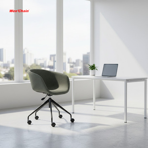<span class=keywords><strong>Fauteuil</strong></span> Tulip de Luxe Moderne Pivotant Confortable à <span class=keywords><strong>Hauteur</strong></span> Réglable en Tissu pour Bureau à Domicile, Réception ou <span class=keywords><strong>Salon</strong></span> - Product Image 1