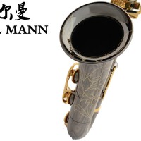 Ehrman Earl Mann Professional Tenor Brass Saxophone with Bright Nickel Gold Key and Silver-plated Finish