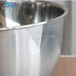 Cuenco plano antideslizante con fondo de silicona personalizado para mezclar huevos, cuenco redondo de acero inoxidable 304 para masa de panadería, ensalada, mezclador de frutas - Product Image 2