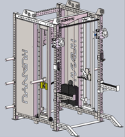 Machine Smith multifonctionnelle tout-en-un pour usage commercial et domestique, équipement d'entraînement intégré avec cage de puissance et pile de poids