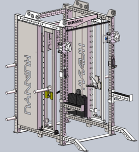 Máquina Smith Multifuncional Comercial para <span class=keywords><strong>Gimnasio</strong></span> y Uso Doméstico, Equipo de Entrenamiento Todo en Uno con Jaula de Potencia Integrada y Pila de Pesas - Product Image 6
