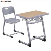 Meubles de classe confortables et réglables GUANGWEI, bureaux et chaises individuels pour l'apprentissage des élèves