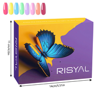 Kit de vernis à ongles semi-permanent 8 couleurs 7,3 ml en gros, vegan, avec logo personnalisé, pour marque privée