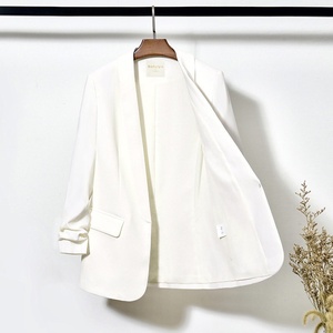 Blazer d'automne pour <span class=keywords><strong>femme</strong></span>, style coréen, pour petites silhouettes, design vintage, luxe léger, coupe ajustée, flatteur, tombé élégant - Product Image 4