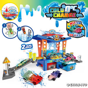 Estacionamiento de Juguete con Pista y Lavadero de Autos para Niños con 2 Autos de Aleación - Product Image 2