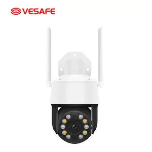 Vesafe kamera pengawas luar ruangan 30x, kamera pengawas nirkabel perbesaran optik kartu Sim 4g Kamera Cctv Ptz