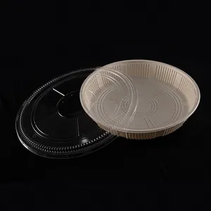 持続可能な電子レンジ対応使い捨てリサイクル可能シンガポールPPプラスチック丸型食品容器