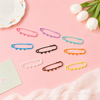Broche Épingle de Sûreté Métallique Colorée, Connecteur Breloque DIY, Porte-clés, Accessoires de Décoration pour Vêtements et Sacs, Vente en Gros