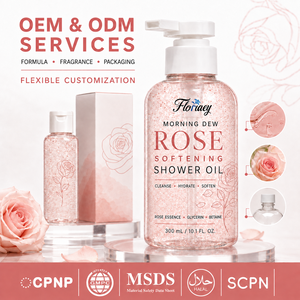 Huile de Bain à la Rose Marque Blanche, Soin Corporel Hydratant en Profondeur à Base d'Huile pour Peaux Sèches, Adoucissante, Nettoyante, Huile de Douche, Logo Personnalisé OEM - Product Image 6