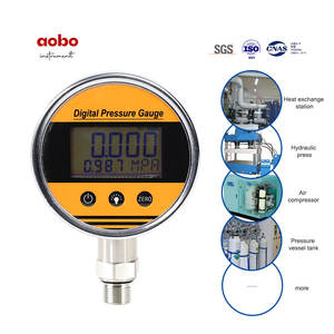 1/8 BSP <span class=keywords><strong>0</strong></span>.2% <span class=keywords><strong>0</strong></span>.5% FS doğruluk 1/4 NPT <span class=keywords><strong>160</strong></span> <span class=keywords><strong>PSI</strong></span> plastik yağ dolu <span class=keywords><strong>0</strong></span>-60MPA LCD dijital basınç göstergesi 4LCD ekran alt montaj - Product Image 2