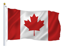 Drapeau bannière imprimé du Canada, 3x5 pieds, 100% polyester, vente en gros, nouveauté
