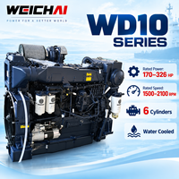 Moteur marin Weichai WD10C240-15 240 CV, 6 cylindres, turbocompressé, diesel, pour bateau de pêche moyen, bateau de travail de transport de marchandises