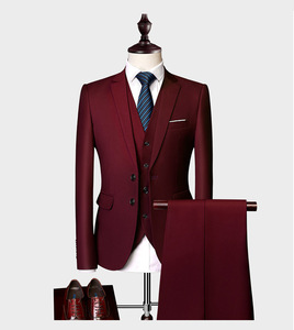 <strong>3</strong>-piece English Style Wedding Banquet Business Formal <strong>Suit</strong> Single-row <strong>Button</strong> Noly <strong>Suit</strong> for Men - Product Image 5