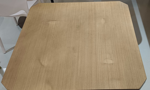 Plateau de table carré contemporain en placage de bois naturel durable avec finition peinte |   Table de restaurant sur mesure en gros - Product Image 2