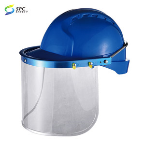 Sơn Công Nghiệp Xây Dựng Lâm Nghiệp PVC Trong Suốt Lật up Visor Mùa Xuân Cố Định Khuôn Mặt Lá Chắn Mũ Cứng Bảo Vệ An Toàn Mũ Bảo Hiểm - Product Image 4
