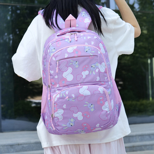 Sac à dos scolaire grande capacité pour enfants, mignon et décontracté, pour l'école primaire, avec motif lapin - Product Image 5