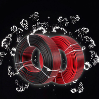 Câble plat flexible double cœur pour haut-parleur LED, 2 broches, noir et rouge, tailles PVCRVB, fil double parallèle